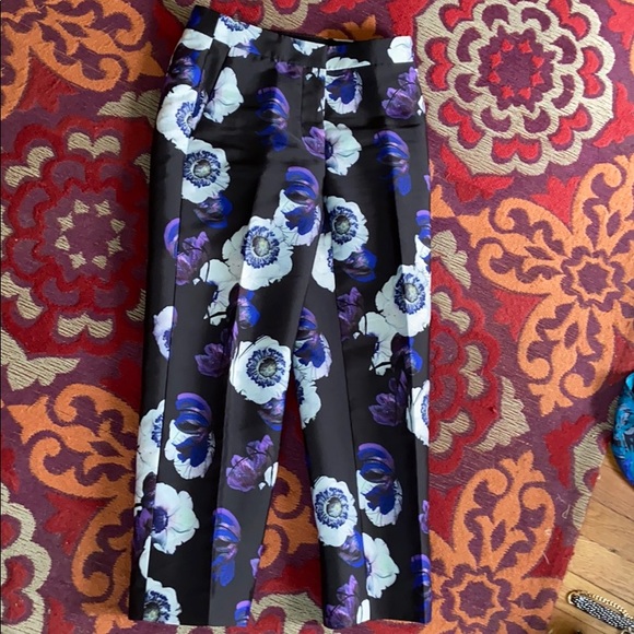 J. Crew Pants - Jcrew floral crop cigarette pants NWOT 0